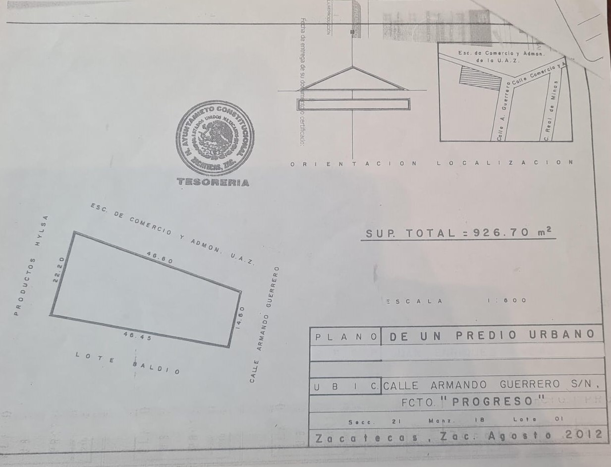 Lote urbano para inversión — Fracc. Progreso, junto a UAZ — imagen 4