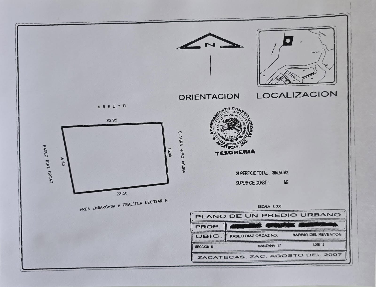 Lote urbano en venta — Paseo Díaz Ordaz, Centro (vista al Cerro de la Bufa) — imagen 9